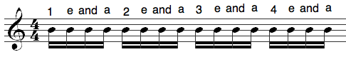 count sixteenth notes