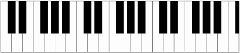 piano keyboard 3 octaves