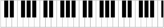 piano keys 4 octaves